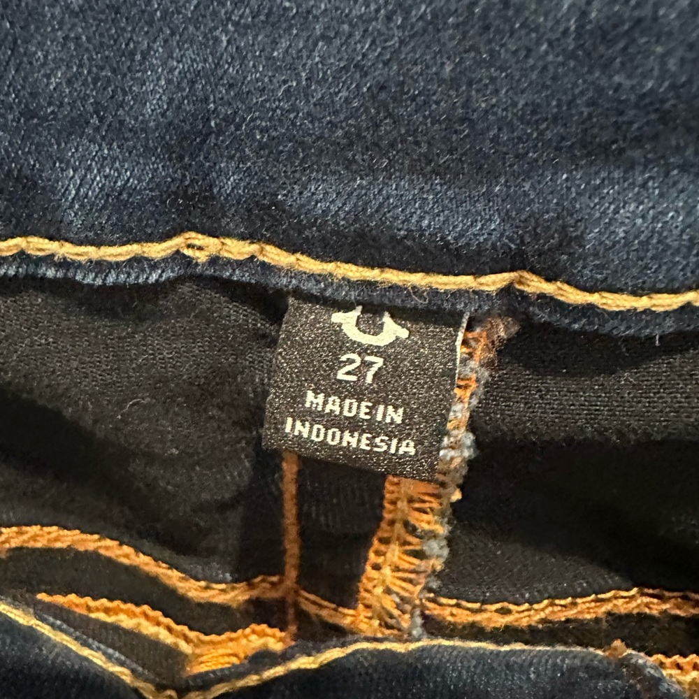 True Religion Skinny Stella Cotton Blend Blue Jeans Classic Style Size 27 - Picture 6 of 12